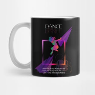 Modern Dance Woman Dancer Pop Rock Art Illustration Mug